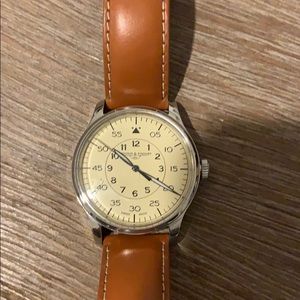 J.crew mougin and piquard cream watch